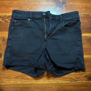 American Eagle black denim shorts